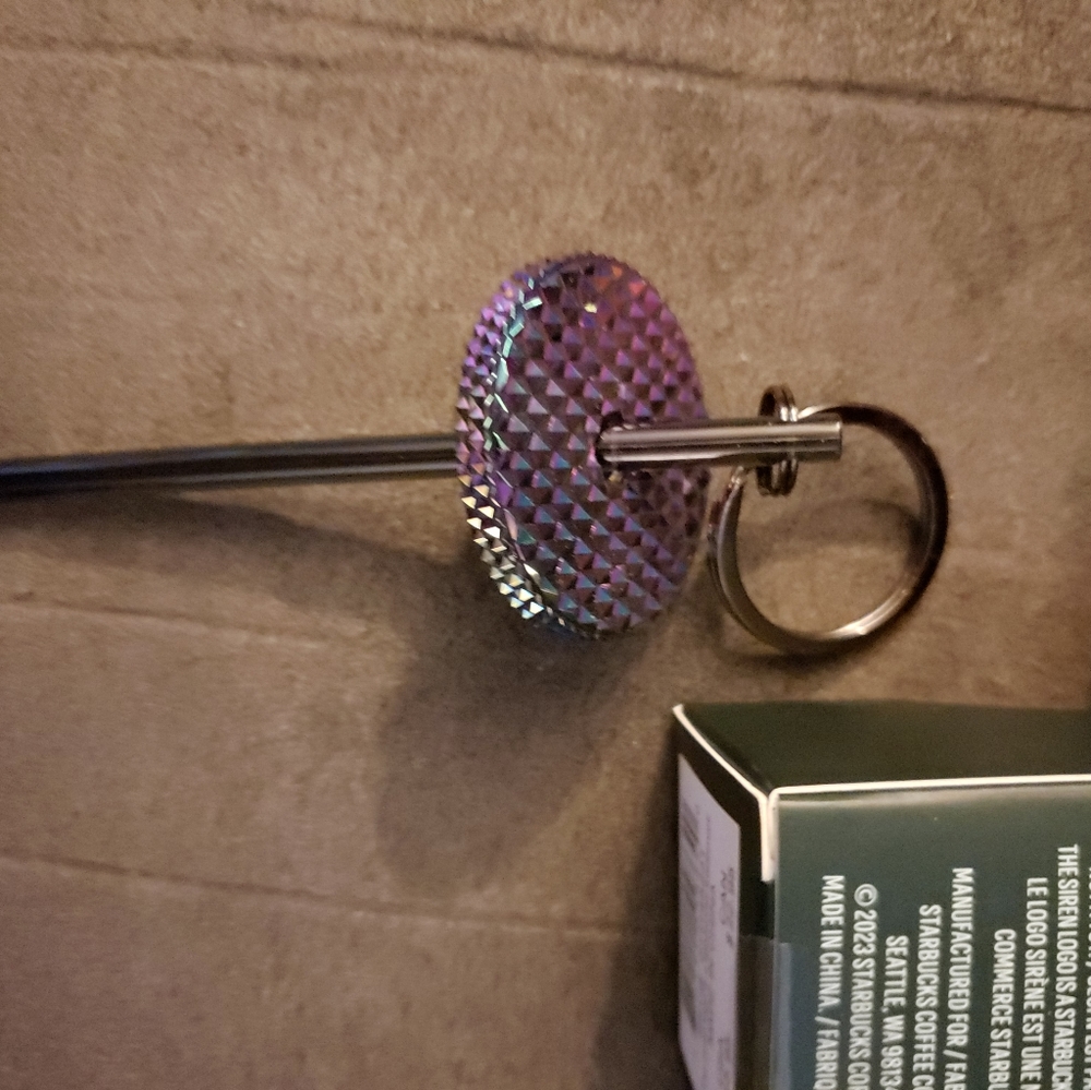 Starbucks Iridescent Key Chain Cold Cup with straw - Picture 7 of 8